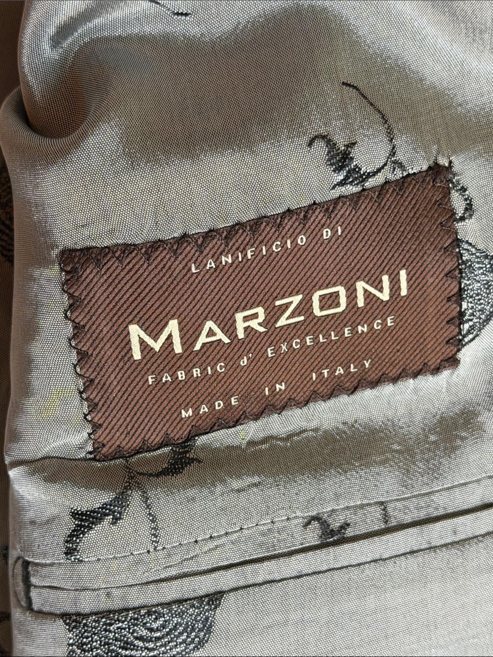 Marzoni Bespoke Custom Italian Men's Plaid Two-Button Blazer Grey 42L EUC - Picture 9 of 12